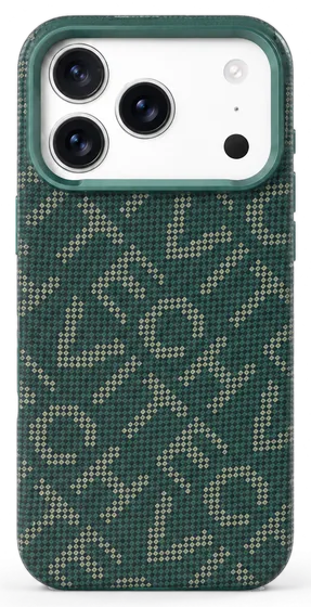 Yeşil monogram örgü kılıf