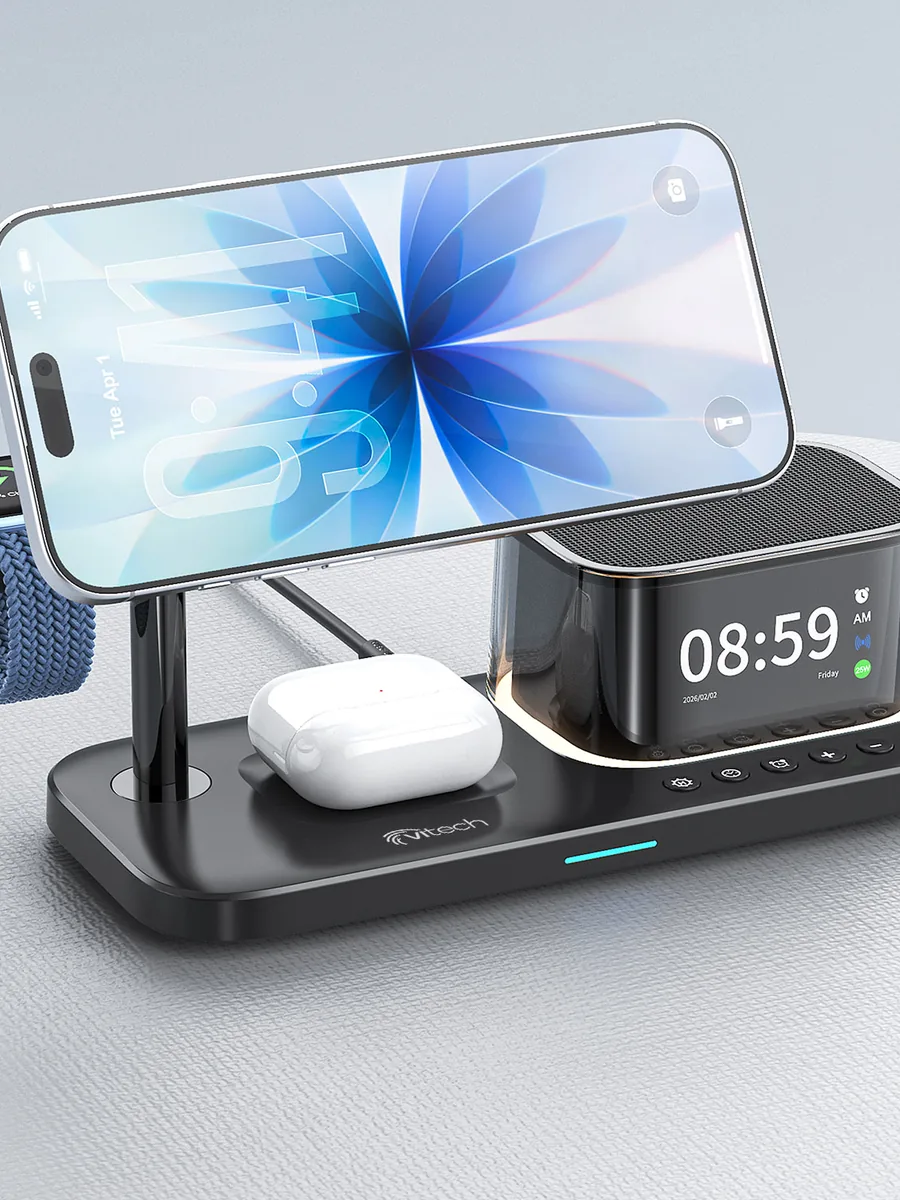 Telefon, kulaklık ve saati aynı anda şarj eden Vitech VT-C002